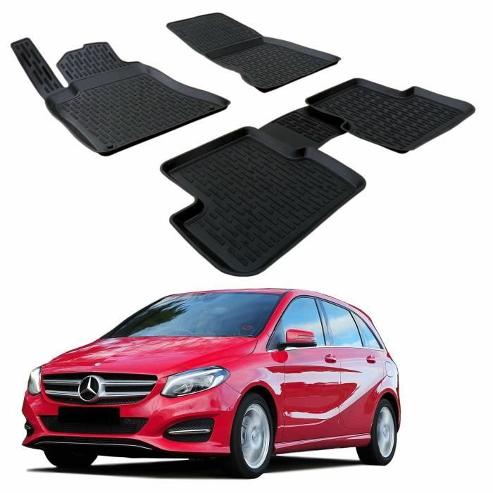 SCOUTT | 3D Tapis De Sol En Caoutchouc Premium Pour Mercedes B Classe W246 depuis 2011