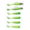 2 Sets Silicone Artificial Fishing Bait Soft Fishing Lure for Saltwater FreshwaterOil Green