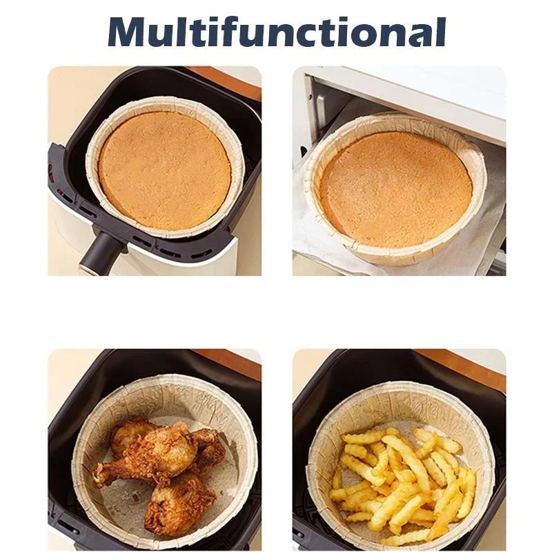 10Pcs/set High Temperature Resistance Disposable Cake Molds Oil Proof Air Fryers Liner Paper Molds