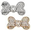 Daily Wear Fashion Jewelry Elegant Rhinestone Bow Brooch Pin for Women, Gold Tone Crystal Gift Her Lapel Pin, Accessory Wedding Party Dress Coat