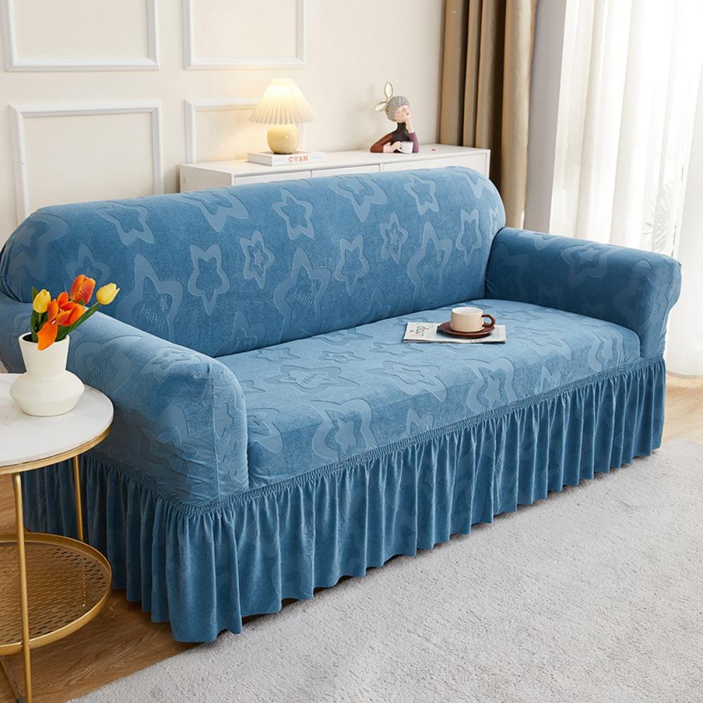 Thickened Skirt Jacquard Sofa Cover Full Coverage Universal Slip Proof Dustproof Sofa Cushion Cover