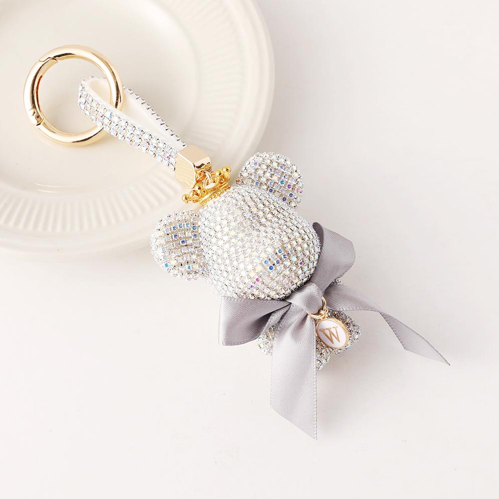 Bear Full Crystal Inlay Bag Charm