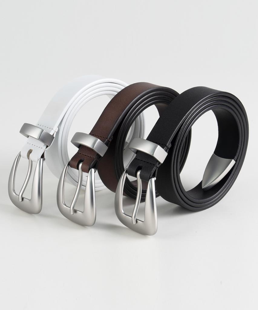 Beoteunseoul Basic Western Leather Belt (Cowhide/Black)