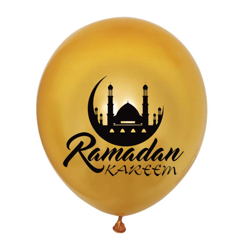 10Pcs Eid Mubarak Latex Balloon Ramadan Kareem Decoration Air Globos Ramadan Mubarak Muslim Islamic Festival Party Supplies 2025