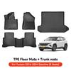 YZ For Hyundai Casper Elantra Ioniq 6 Kona Nexo Palisade Sonata Venue Car Trunk Mat Luggage Mat  TPE LHD Set Floor Liner Mat