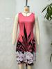 2025 European & American Sleeveless Round Neck Printed Dress for Women