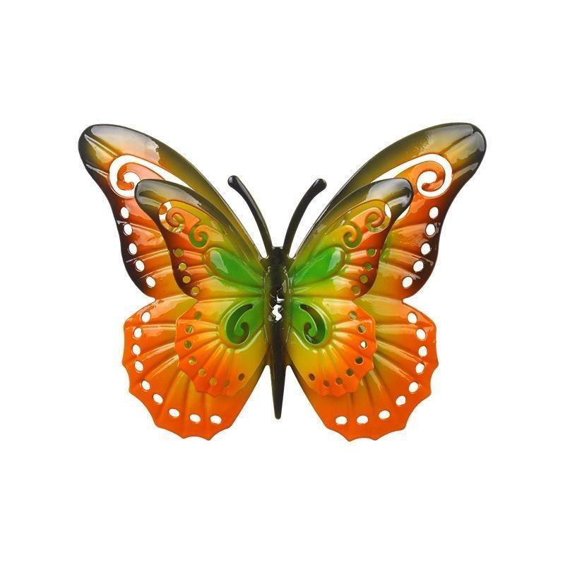 Cure Butterfly Iron Art Metal Butterfly 3D Wall Decors Modern Home Garden Courtyard Decoration Sculpture Butterfly Art 8 Colors