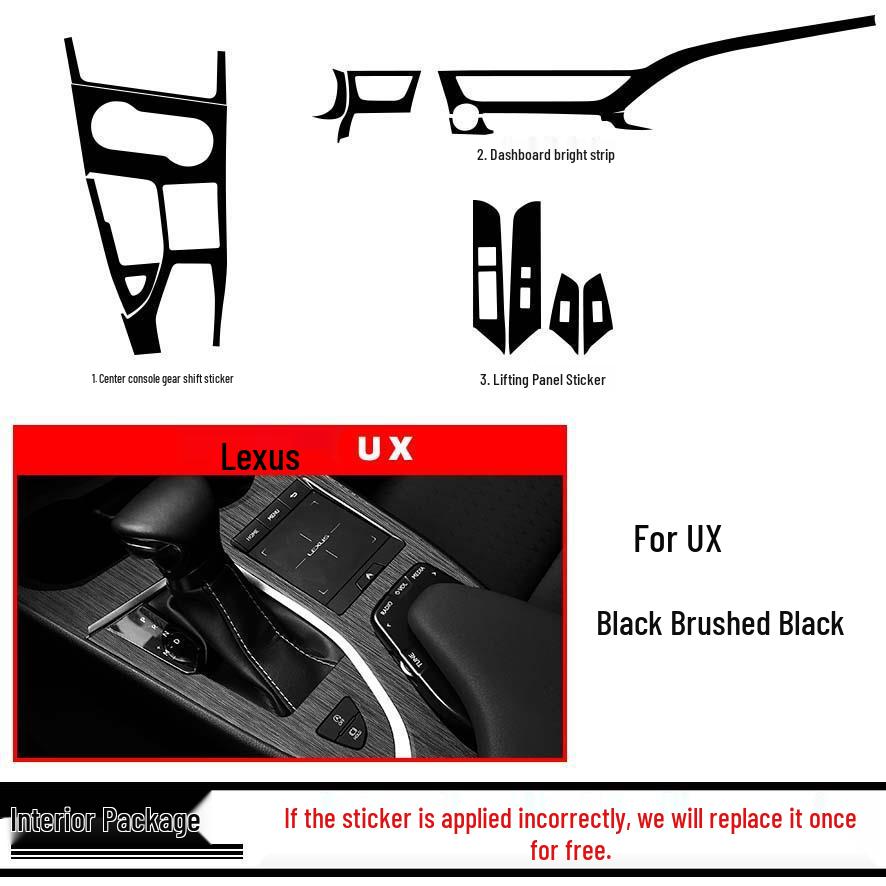 Starry Sky Carbon Fiber Console Sticker for 19-20 Lexus UX Interior Gear Shift Modification