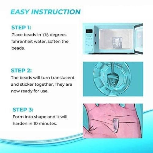 Teeth Repair Kit, Fills Chipped, Broken, and Gapped Dentures, Includes Moldable False Teeth and Heat Bead Replacement Kit. Fills Chipped, Broken, and