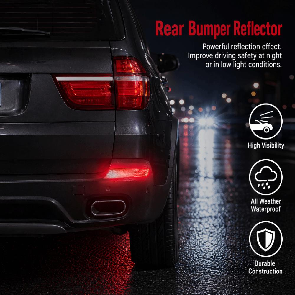 PMMA and ABS Bumper Reflector Red Reflector Lens for X5 E70 LCI 2011-2013 Rear Warning