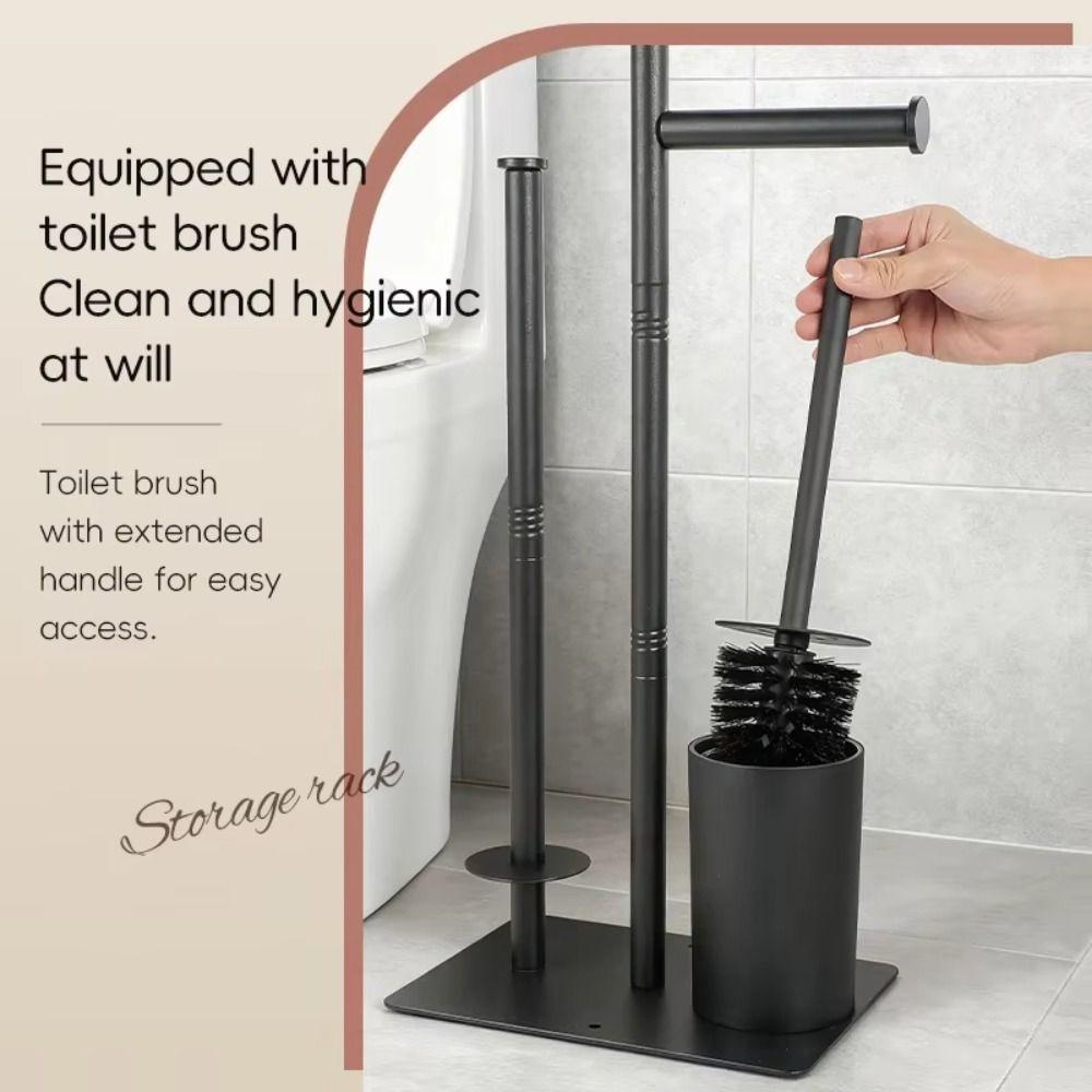 Stainless Steel Floor Standing Toilet Roll Holder Freestanding Tissue Dispenser  Hotel Bathroom