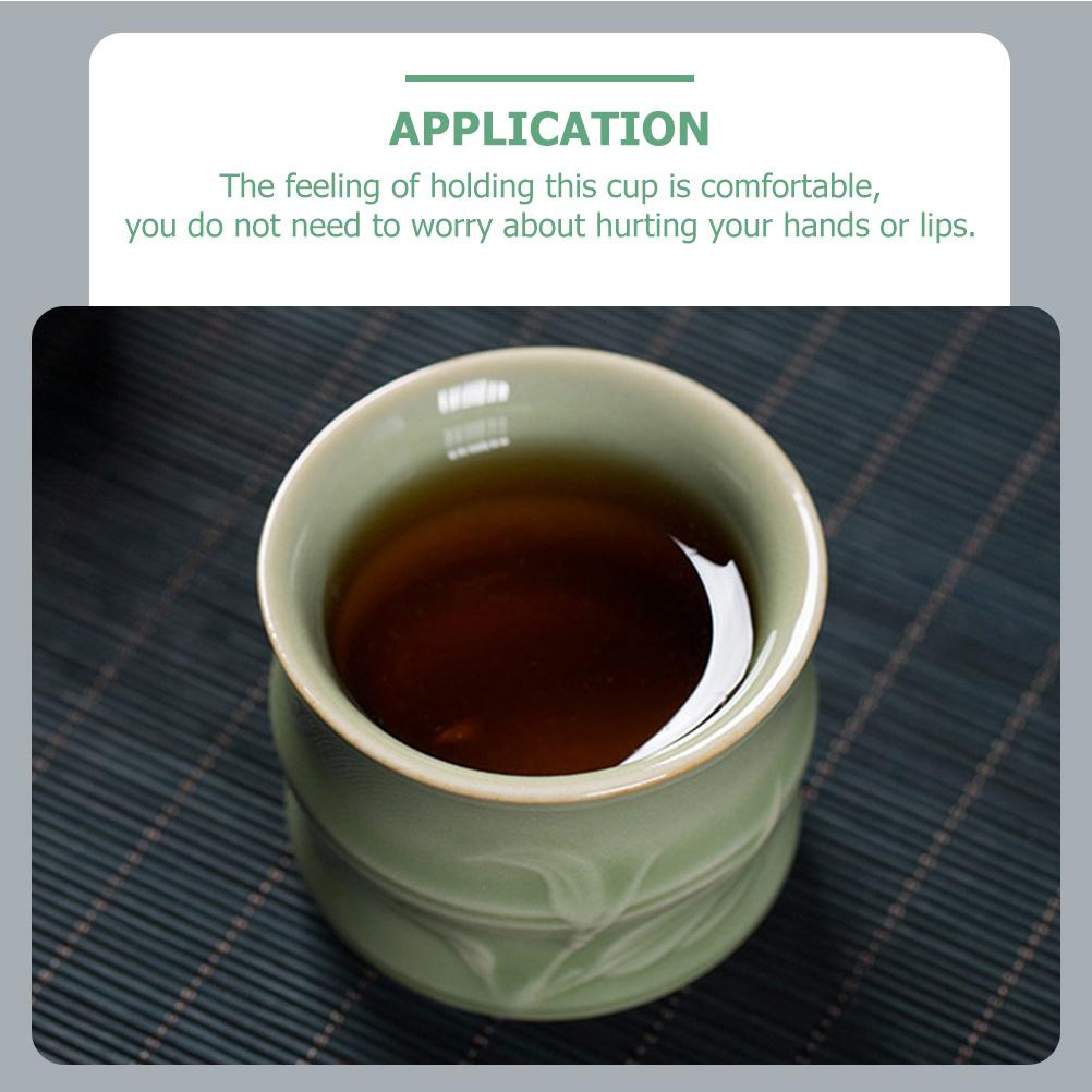 4Pcs Cup Ceramic Small Teacups for Home Use Decorative Household Water Cups Dishwasher Safe Modern Craftsmanship