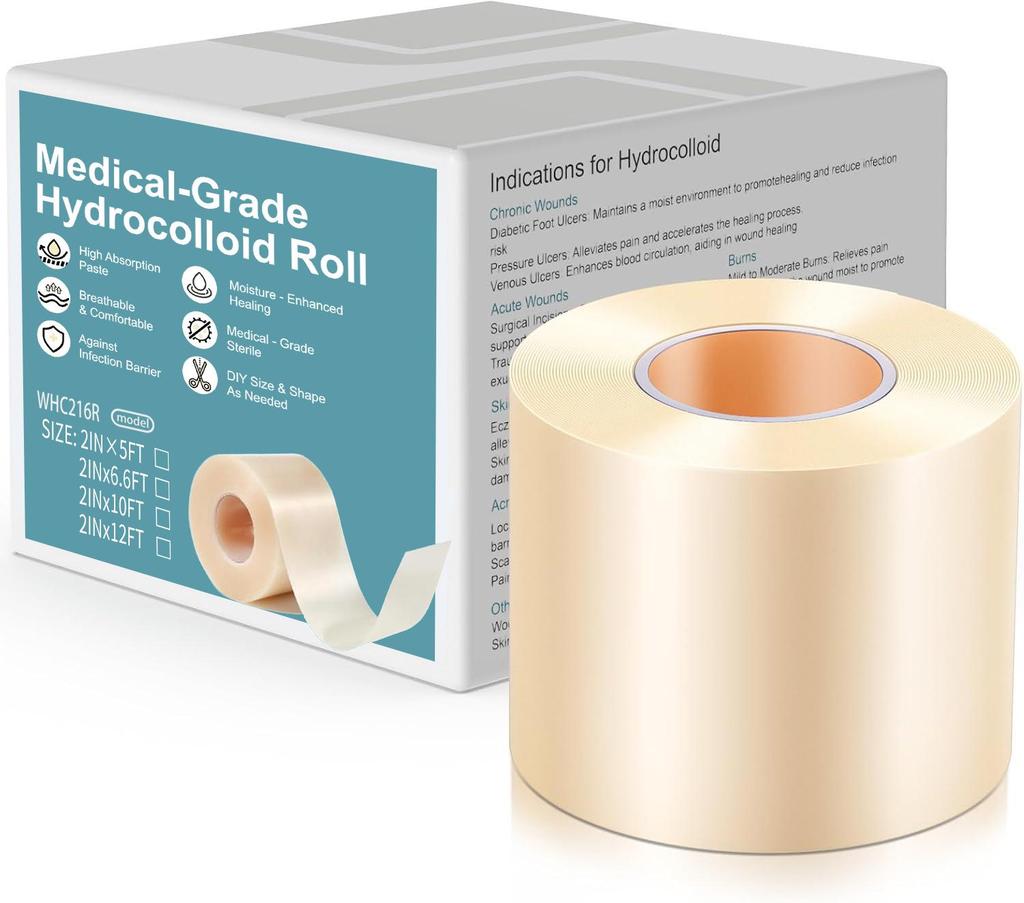 Waterproof Hydrocolloid Bandage Roll for DIY Wound Care