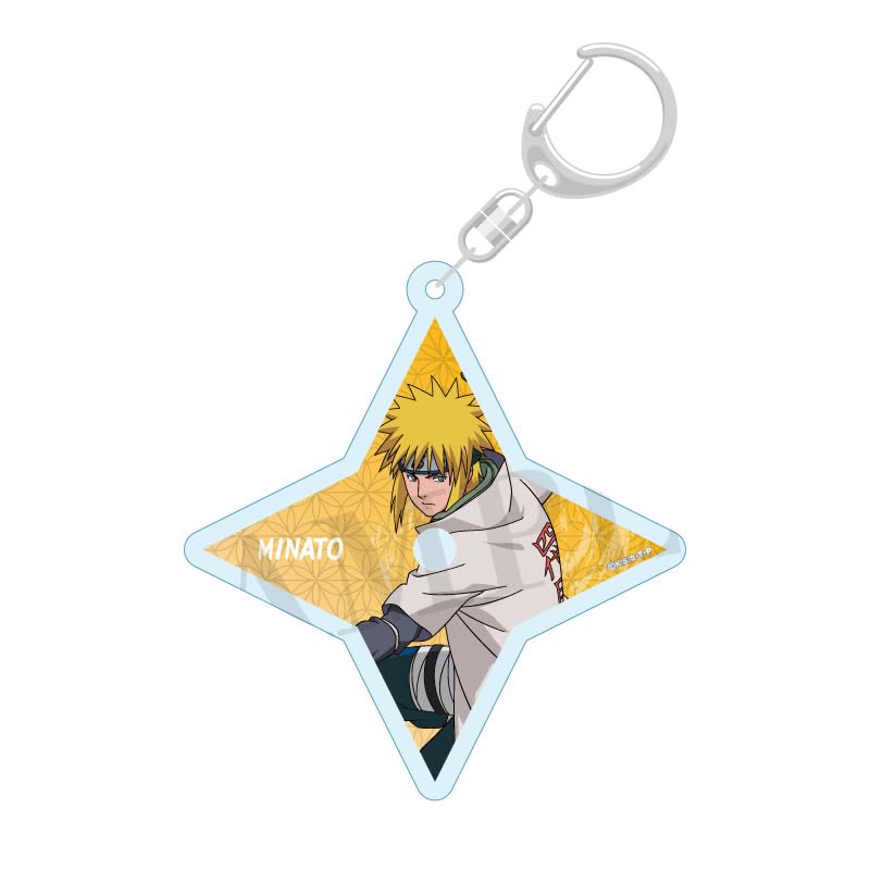 Naruto Shippuden Acrylic Keychain G Minato Namikaze Colleize Official Merchandise Official License [Official] Shuriken-shaped