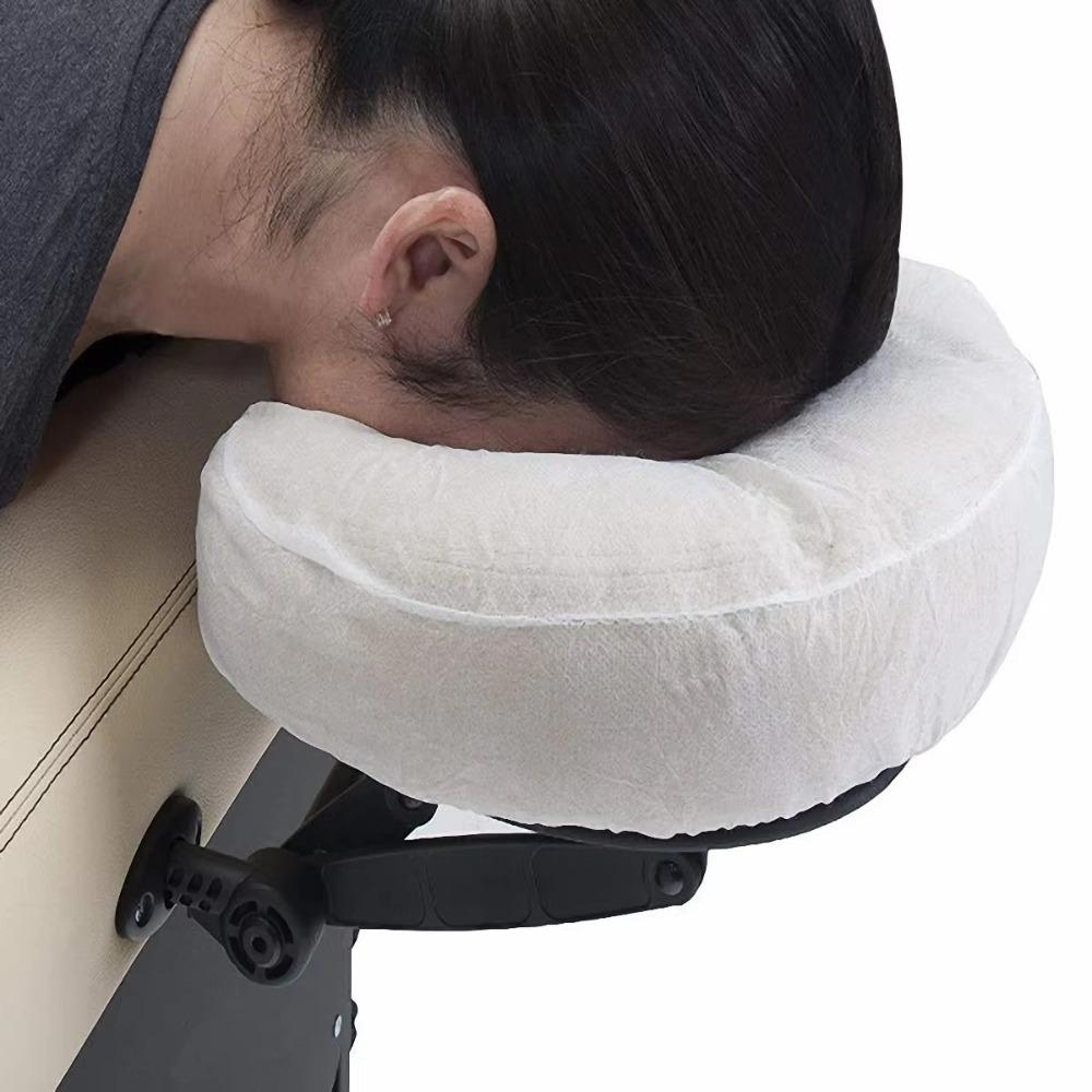 10Pcs /Pack Disposable U-shaped Pillowcase White Travel Pillowcase Durable Face Rest Cradle Covers