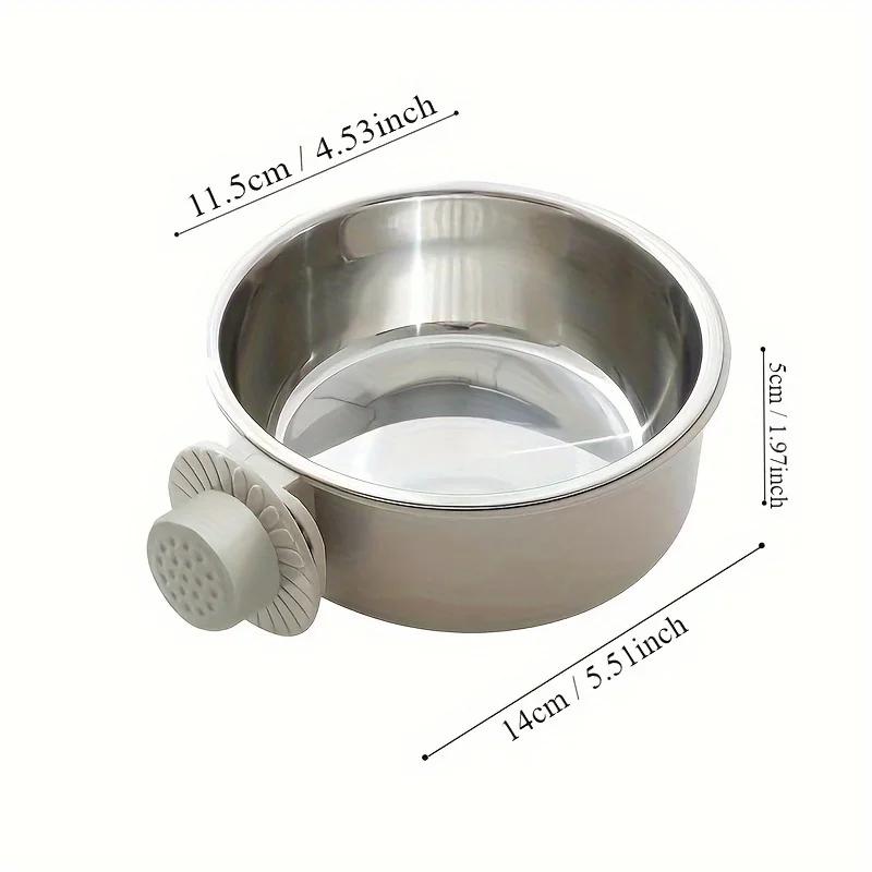 Adjustable & Elevated Stainless Steel Pet BowlThe perfect hanging feeder for secure, convenient feeding and hydration on the go.