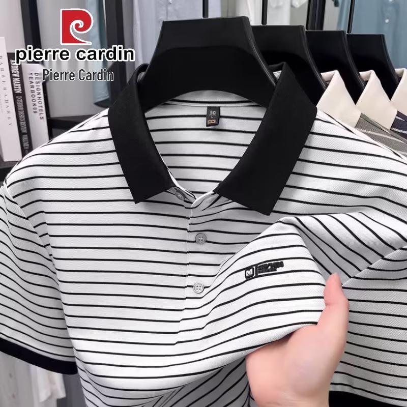 

Pierre Cardin Men s Modal Blend Striped Short Sleeve Polo Shirt 3XL