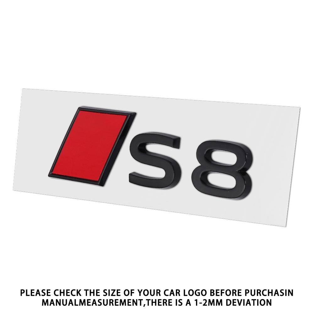 New For T Sline S3 S4 S5 S6 S7 S8 Aalloy Car Rear Trunk Badge Stickers Auto Tail Logo Modification Accessories Emblem Decor Decal