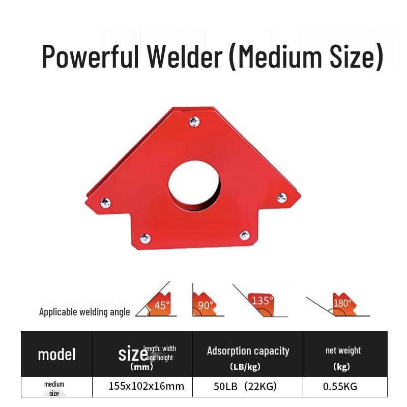 Welding Positioner with Strong Magnetic Suction for Right Angles