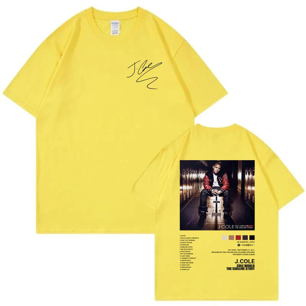 Hot Rapper J Cole Album Cover Graphic T Shirts Hip Hop Vintage Short Sleeve Tshirt Men Women Casual Fashion Oversized Tshirts