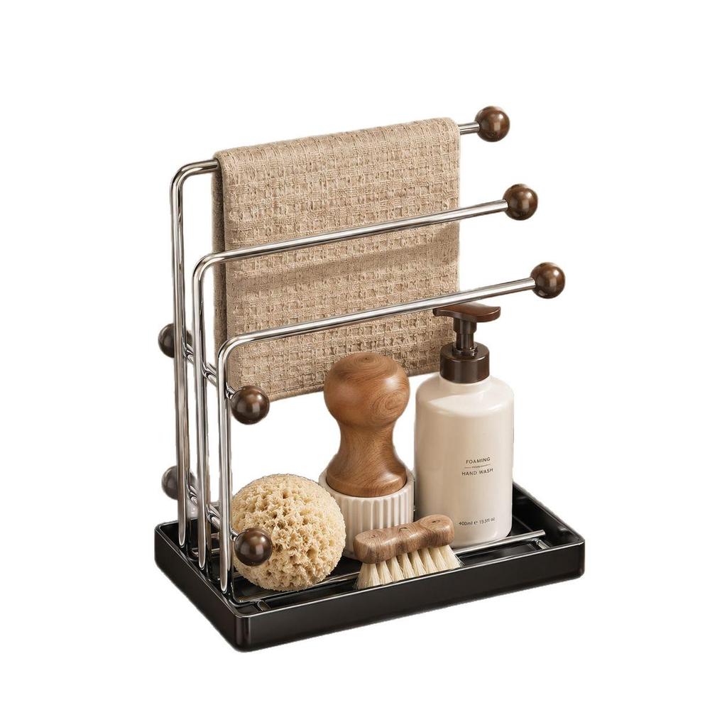 Stainless Steel Kitchen Dishcloth & Sponge Storage Rack