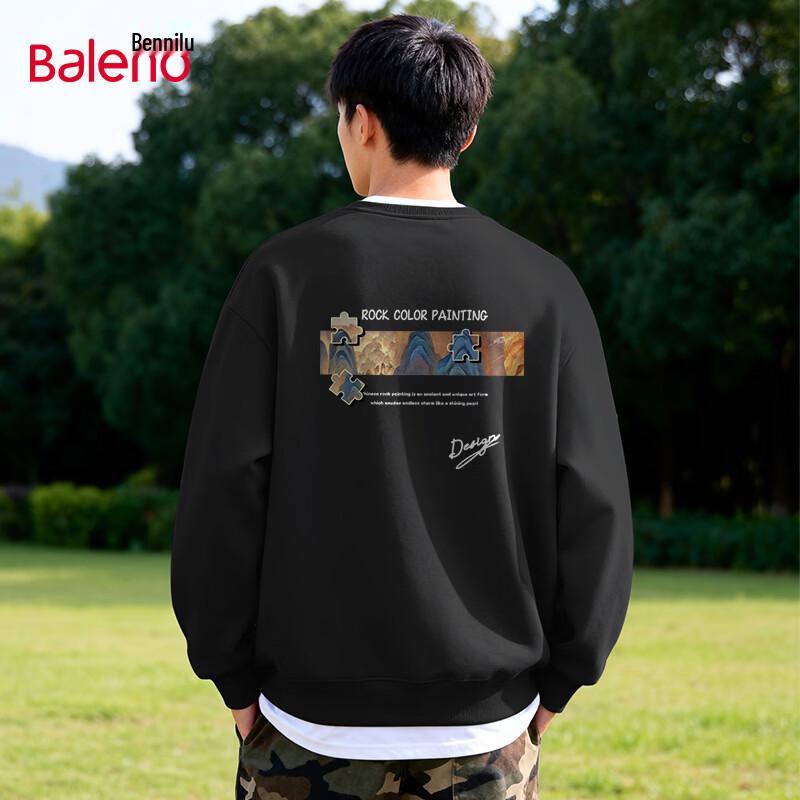 Baleno Men s American Retro Crewneck Sweatshirt M