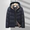 Autumn and Winter Duck Down Warm Hooded Zipper Version of Middle-aged and Young Business Leisure Down Jacket