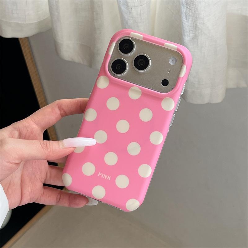 Polka Dot Cartoon Animal Magnetic iPhone Stand Case for Apple 17/16 Pro Max/15/14 - Girly Design