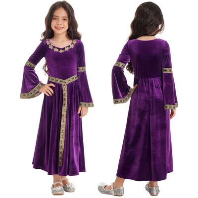 Girls Medieval Princess Costume Renaissance Costume Robe Retro Gown Dress for Halloween Cosplay Dress Up