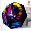 1pc Michael Jackson Automatic Folding Umbrella, Portable Collapsible Design, Casual Outdoor Accessory L1202017