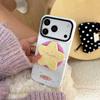 Magnetischer Ständer Handyhülle im koreanischen Stil für Apple iPhone 17 Pro Max, 16, 15, 14 - Girly Dopamin Stern Design.