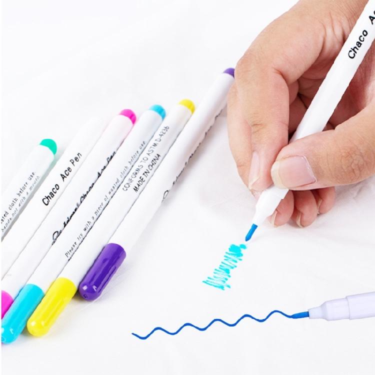 Juego de 6 Marcadores de Tela Solubles en Agua 6 Colores Marcador Mágico Marcador Borrable con Agua para Bordado Acolchado Costura