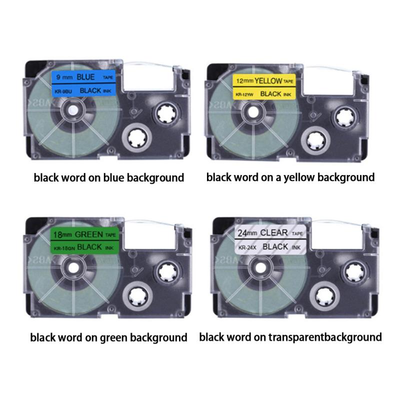 8m X 9mm Label Tape Compatible For Casio Label Maker Kl-780 Kl-60 Kl-170 Kl-120 Kl-820 Cw-l300