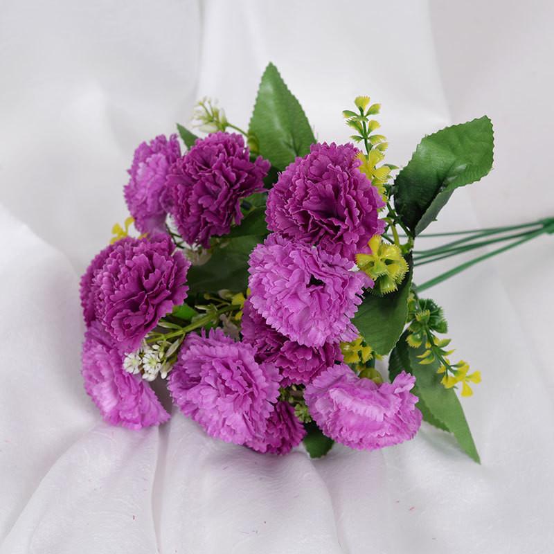 Artificial Carnation Bouquet With Silk Fabric For Home Decor And Photography Props