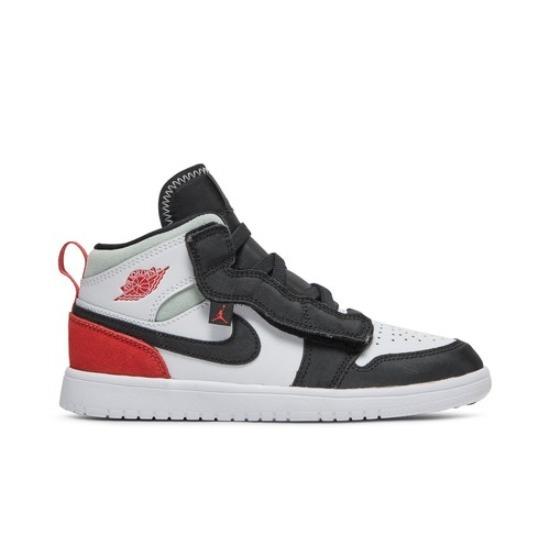 Air Jordan 1 Mid ALT PS Red Black Toe Retro Sneakers AR6351-100