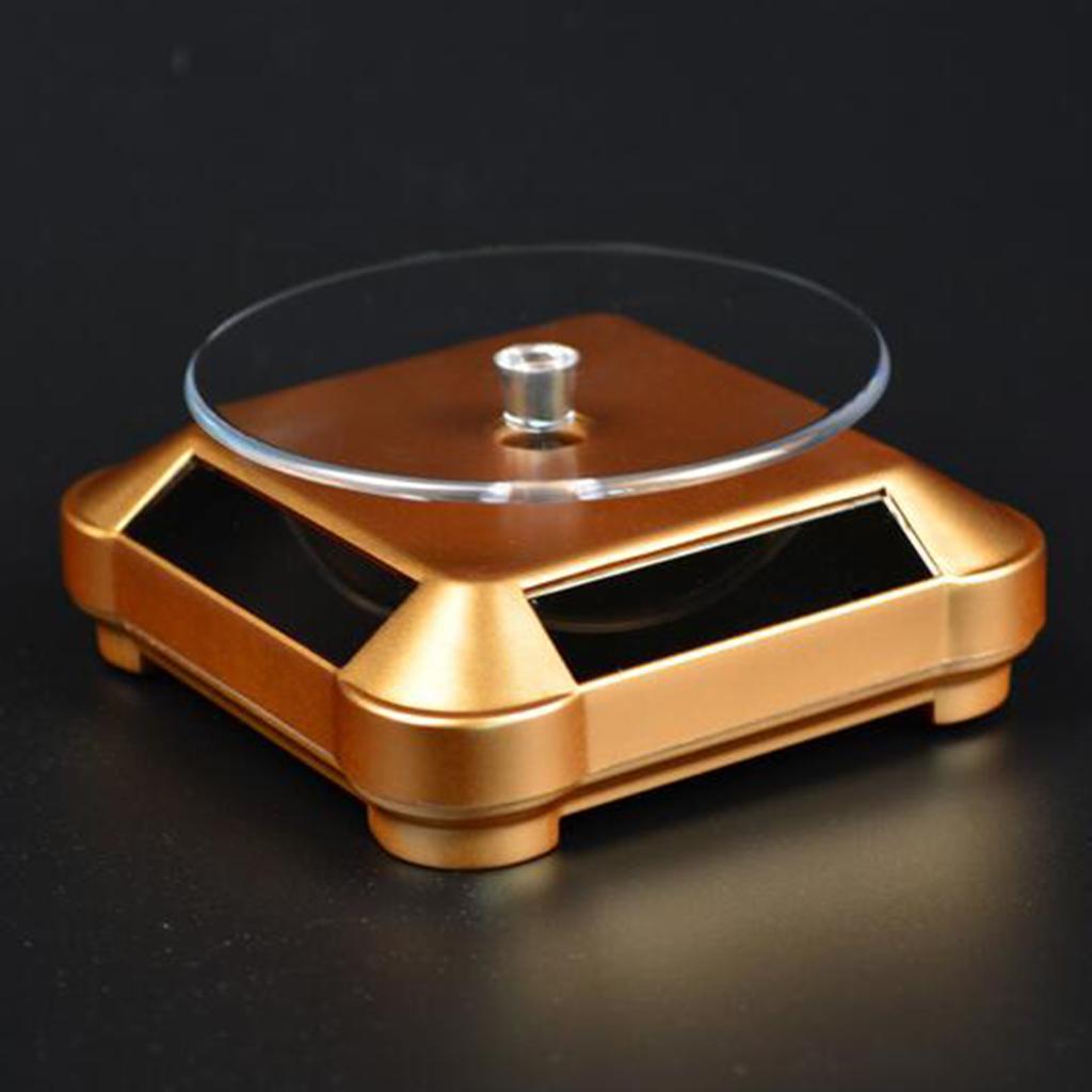 ° Solar LED Turntable Presentation Plate Jewelry Display Stand