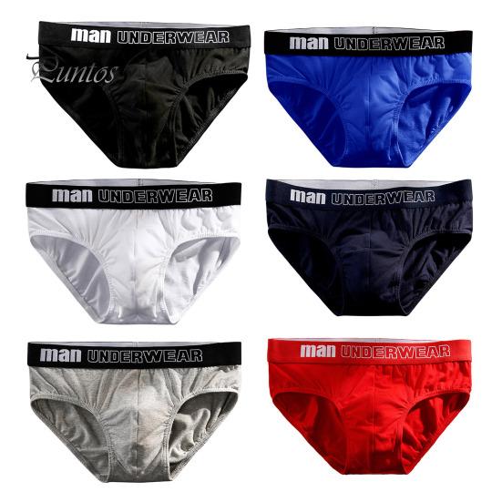 Herren Slips Mittelhoher Schnitt Dreidimensionales U-konvexes Design Unterwäsche Patchwork Farbe Buchstabendruck Höschen