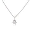 Exquisite Simple Zircon Flower Pendant Necklace Sweet Romantic Jewelry For Women