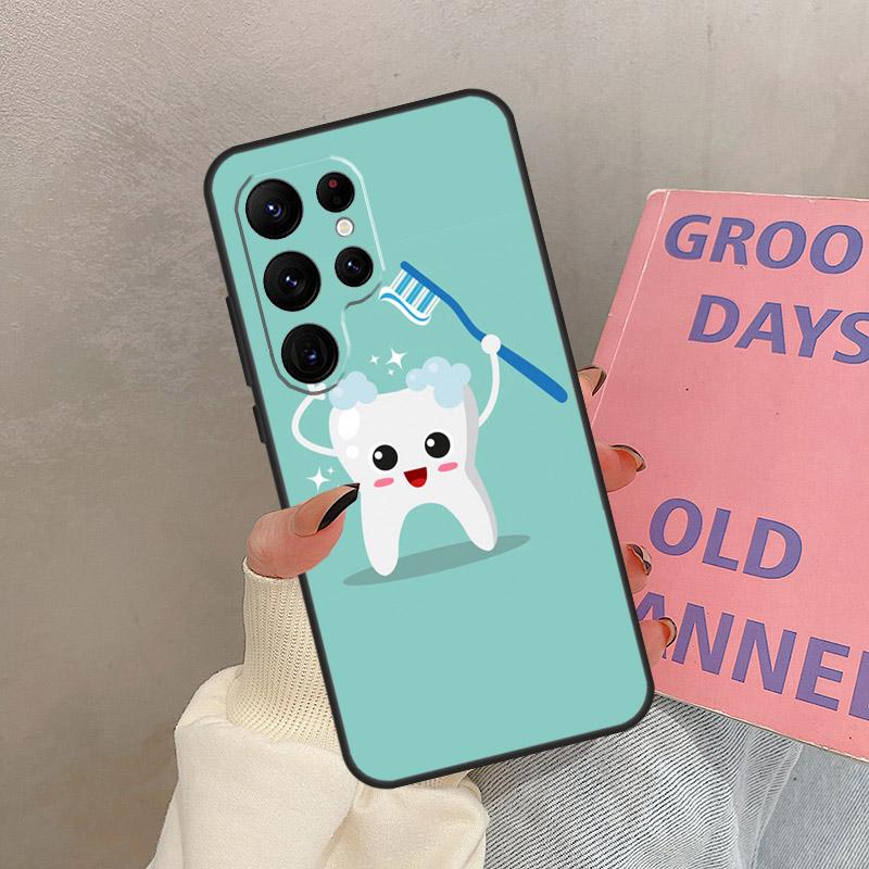 Dentist Tooth Dental Hygienist Case For Samsung Galaxy S25 Ultra S20 S21 S22 S23 S24 Ultra S9 S10 Plus S25 FE Cover Coque