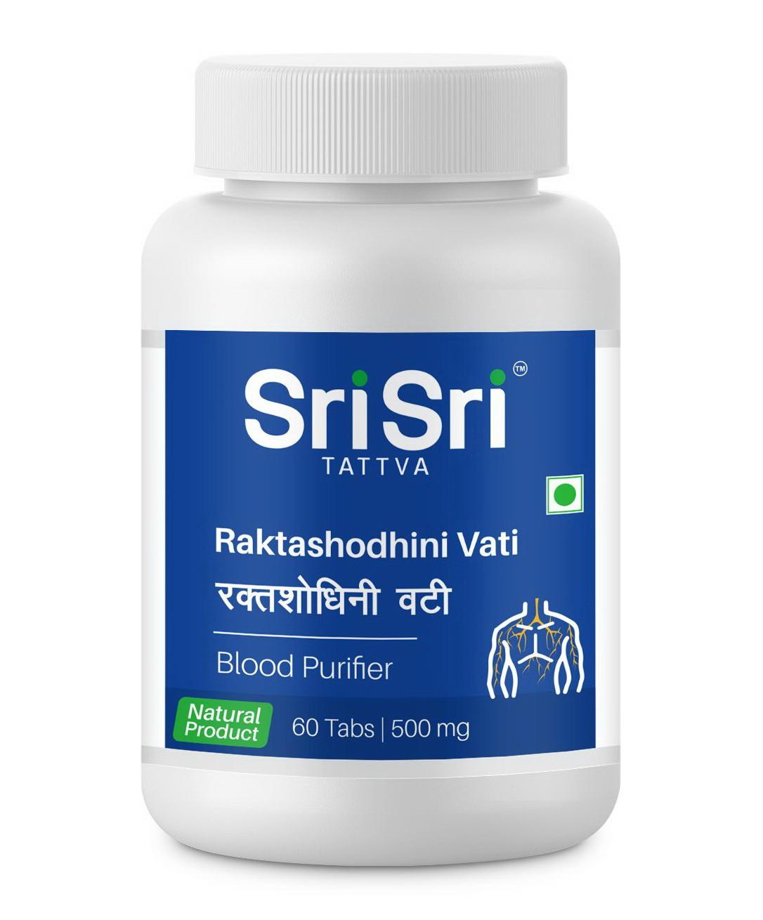 

Ракташодхіні Ваті: для очищення крові (60 таб, 500 мг), Raktashodhini Vati, Sri Sri Tattva
