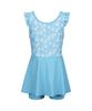 Lenomasuyeongbog Girls' Rabbit Ribbon U-Back One-Piece Swimsuit Sky Blue Rn-Gs2G502-Sb