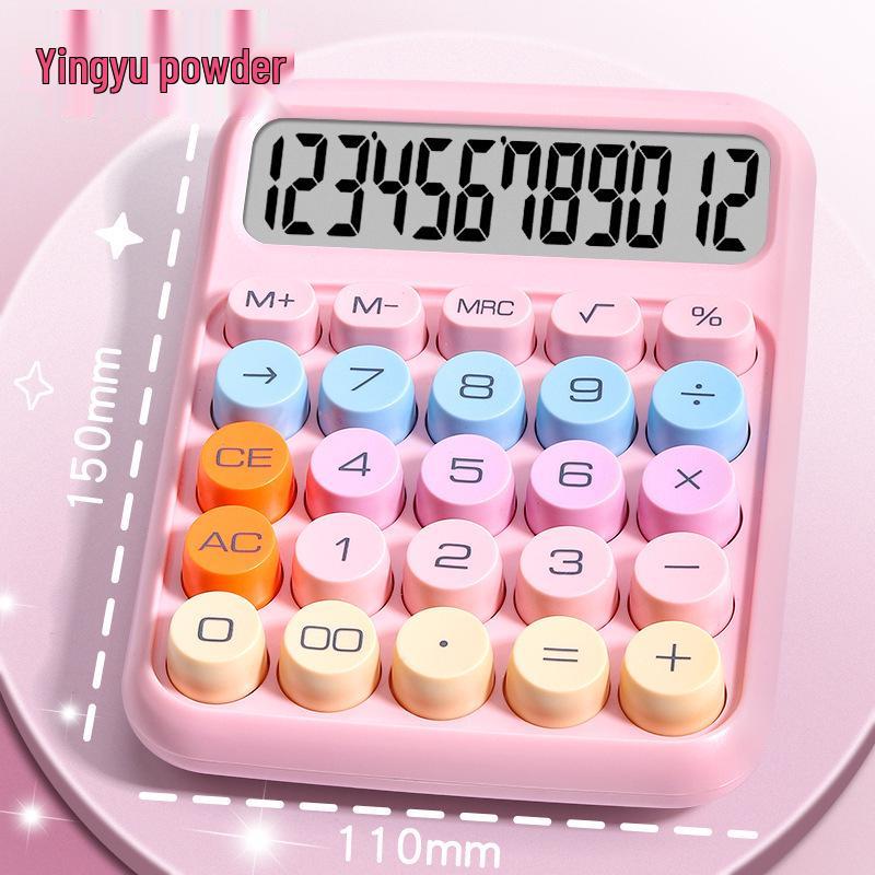 Candy Color Portable Cartoon Calculator for Kids and Office Use