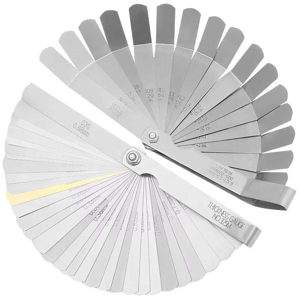 Metric Size Feeler Gauge Set Stainless Steel Valve Thickness Gauge Foliage of Valves