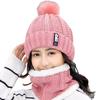 Winter Women's Plush Woolen Hat Outdoor Riding Warm and Cold Knitted Ear Protection Scarf Hat