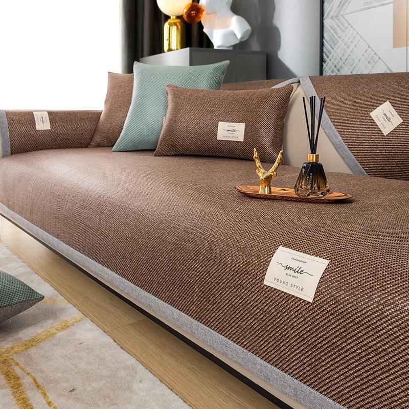 Ice Silk Sofa Cushion Summer Summer Mat Cool Pad Non-Slip Sofa Cover Summer Rattan Mat Ice Cushions Seat Cushions Cover Cloth