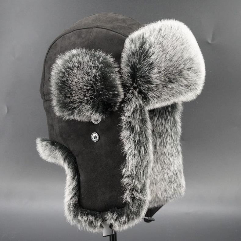 Bomber Hat Men's Winter Thick Ear Protection Cold Hat Cycling Warm Windproof Ski Hat