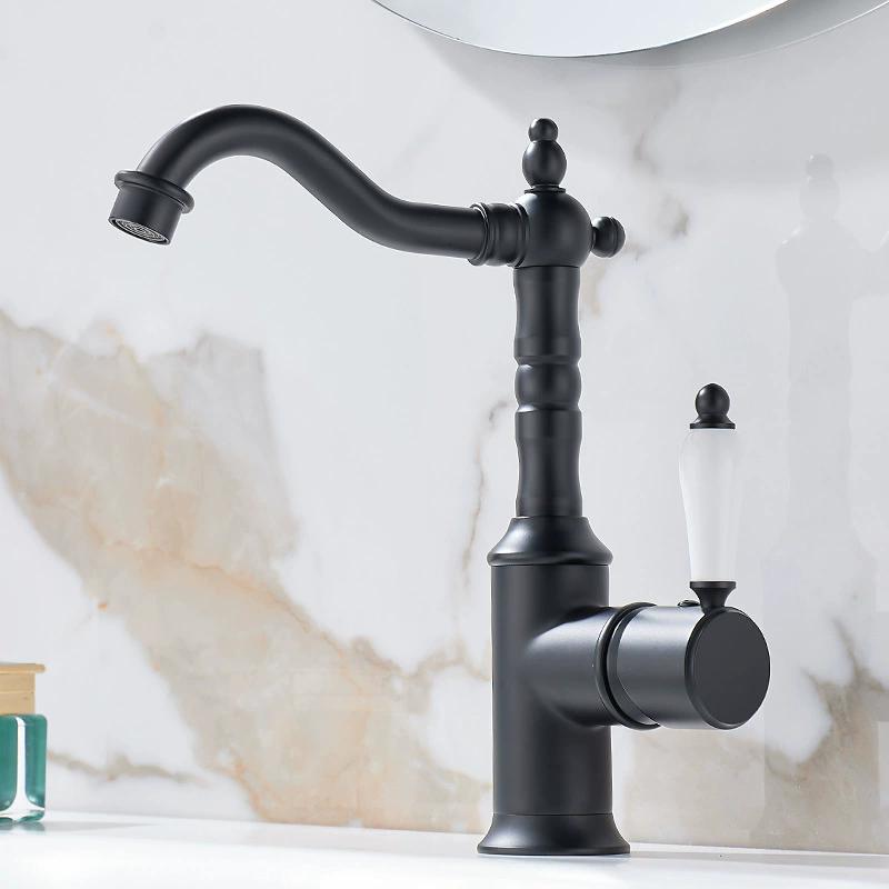 Gold Basin Faucet Antique Bronze Bathroom Faucet Mixer Tap Black Wash basin Faucet Hot and Cold Lavotory Faucet Water Faucet