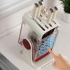 Rotating Tool Cutter Holder with Multi-Angle Hovering Shaft Rack Wall-Mounted or Countertop Drainage Organizer for Kitchen