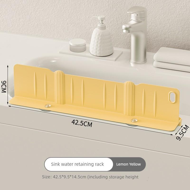 Household Sink Water Barrier Suction Cup Type Kitchen Waterproof Board Splash Guard Faucet Water Stopper Strip