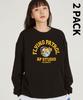 ASTRAL PROJECTION [Package] 2-Pack Front Flying Patrol Waffle Terry Sweatshirt_Black